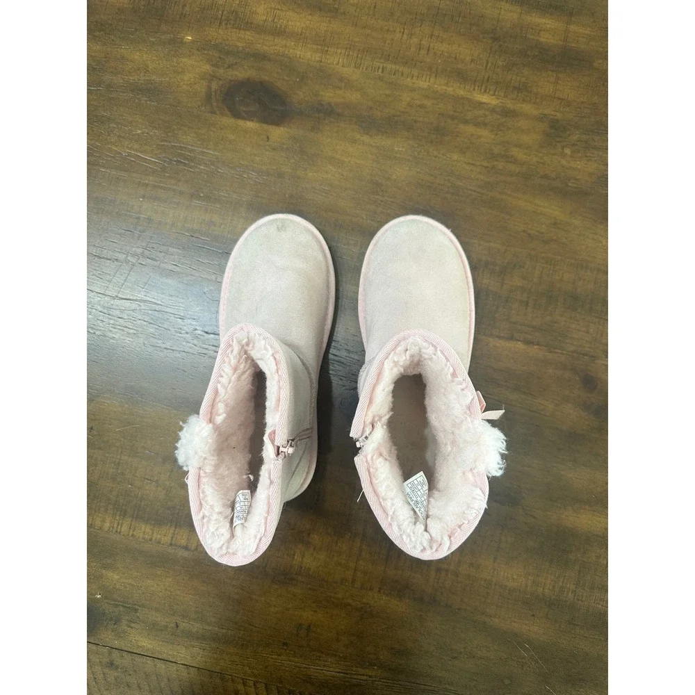 Koolaburra by UGG‎ Victoria Pink Suede Bow Boots 1117810 Kids Size 3